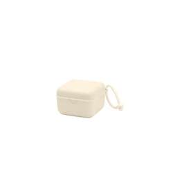 BIBS Pacifier Box with Strap. Soother Holder and Steriliser case. 100% BPA Free Food-Grade Material. Made in Denmark. Ivory