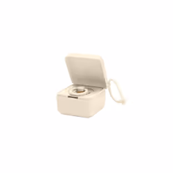 BIBS Pacifier Box with Strap. Soother Holder and Steriliser case. 100% BPA Free Food-Grade Material. Made in Denmark. Ivory