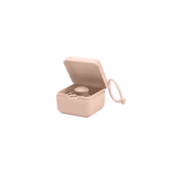 BIBS Pacifier Box with Strap. Soother Holder and Steriliser case. 100% BPA Free Food-Grade Material. Made in Denmark. Blush