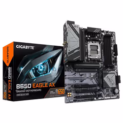 Gigabyte B650 EAGLE AX Motherboard - Supports AMD Ryzen 7000 CPUs, 12+2+2 Phases Digital VRM, up to 7600MHz DDR5 (OC), 1xPCIe ...