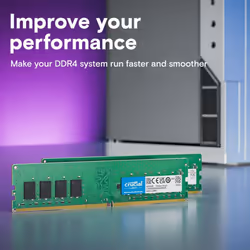 Crucial RAM 32GB Kit (2x16GB) DDR4 3200MHz CL22 (or 2933MHz or 2666MHz) Desktop Memory CT2K16G4DFRA32A