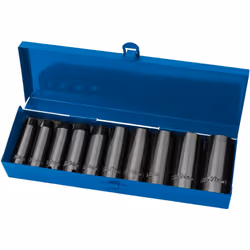 Draper 38369 Expert Hi-Torq Metric Socket Set, 1/2" Square Drive, 10 Pieces