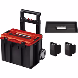 Einhell E-Case L Tool Storage Case With Wheels And Telescopic Handle - Power Tool Box, Stackable