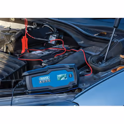 Draper 12V/6V Smart Charger | Battery Maintainer (10A) | Integrated Charging Leads | Trickle Car Battery Charger