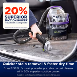BISSELL SpotClean Pet Pro | 750W Portable Carpet Cleaner | Removes Spills, Stains and Pet Messes | includes Pet Stain Trapper Tool.