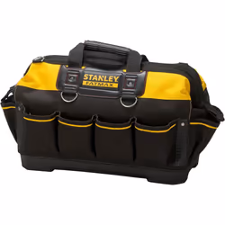 STANLEY FATMAX Technician Tool Bag, Heavy Duty 600 Denier and Leather, Multifunctional Tool Storage Organiser