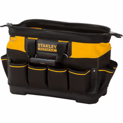 STANLEY FATMAX Technician Tool Bag, Heavy Duty 600 Denier and Leather, Multifunctional Tool Storage Organiser