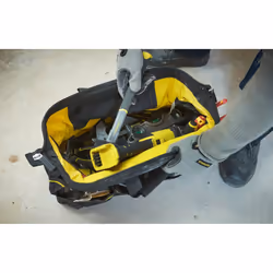 STANLEY FATMAX Technician Tool Bag, Heavy Duty 600 Denier and Leather, Multifunctional Tool Storage Organiser