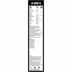 Bosch Wiper Blade Aerotwin A089S, Set of Front Wiper Blades, Length 650 mm/500 m