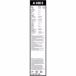 Bosch Wiper Blade Aerotwin A188S, Length: 600mm/450mm Set of Front Wiper Blades