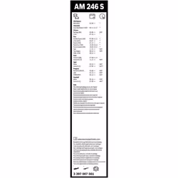 Bosch Wiper Blade Aerotwin AM246S, Length: 650mm/380mm Set of Front Wiper Blades