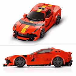 LEGO Speed Champions Ferrari 812 Competizione, Sports Car Toy Model Building Kit for Kids