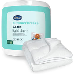 Silentnight Summer Breeze 2.5 Tog Double Duvet - Lightweight Low Tog Summer Duvet Quilt Ideal for Warm Nights and Hot Sleepers