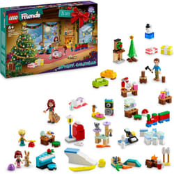 LEGO Friends Advent Calendar 2024, Christmas Countdown Toy for Kids with 24 Surprises Including 5 Mini-Doll Characters and 3 Animal Figures