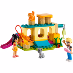 LEGO Friends Cat Playground Adventure, Animal Toy with Figures and Pet Accessories Including a Fish