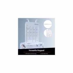 Macally Bluetooth Number Pad for Laptop, Apple, Mac, iMac, MacBook Pro/Air, Ipad, Windows PC, Tablet, or Desktop Computer - Rechargeable 18 Key