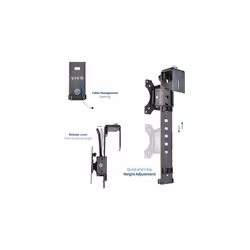 VIVO Black Office Cubicle Bracket VESA Monitor Mount Stand Hanger Attachment Adjustable Clamp for 17 to 32 inch Screen (MOUNT-CUB1)