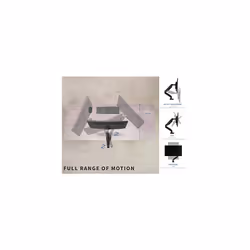 VIVO Height Adjustable Monitor Arm - Single Counterbalance Desk Mount for Screens up to 27 inches, Fully Articulating Black Pneumatic Universal VESA