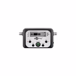 Goobay 67140 Digitaler Satelliten Finder LCD-Anzeige mit Kompass und Ton inkl. F-Anschlusskabel, schwarz
