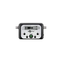 Goobay 67140 Digitaler Satelliten Finder LCD-Anzeige mit Kompass und Ton inkl. F-Anschlusskabel, schwarz