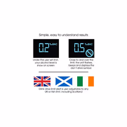 AlcoSense Lite 2 Breathalyser / Alcohol Tester for UK, Ireland and Scotland / CE Approved Alcohol Detector & Home Breathalyzer