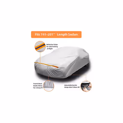 Car Cover Waterproof Breathable, Ohuhu Universal Full Car Cover for Sedan XL (191"-201"), UV Protection Auto Cover Windproof Dustproof Scratch