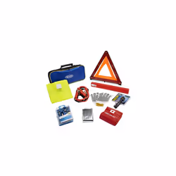 Ring RCT2 9 Piece Emergency Car Kit, with Universal Spare Bulb Kit, Booster Cables, Warning Triangle, High Vis Vest, First Ai ...