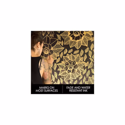 Sharpie Metallic Permanent Markers | Fine Point | Gold | 12 Count