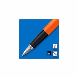 Parker Jotter Originals Fountain Pen | Classic Orange Finish | Medium Nib | Blue & Black Ink