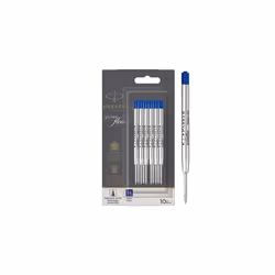 Parker Ballpoint Pen Refills | Medium Point | Blue QUINKflow Ink | 10 Count