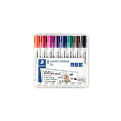 STAEDTLER 351 WP8 Lumocolor Whiteboard Marker Bullet Tip - Assorted Colours (Pack of 8)