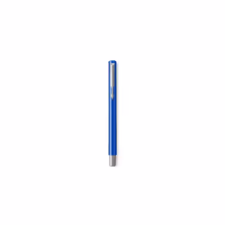 Parker Vector Fountain Pen | Blue with Chrome Trim | Medium Nib | Blue Ink | Hangtab