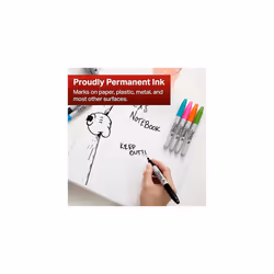 Sharpie Permanent Markers | Fine Point | Black | 12 Count