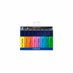 STAEDTLER 364 WP8 Textsurfer Classic Highlighter Pen - Assorted Colours (Wallet of 8)