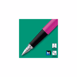 Parker Jotter Originals Fountain Pen, Classic Magenta Finish, Medium Nib, Blue & Black Ink