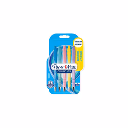 Paper Mate Flexgrip Ultra Pastel Ballpoint Pens | Medium Point (1.0mm) | Blue Ink | Pastel Barrels | 5 Count