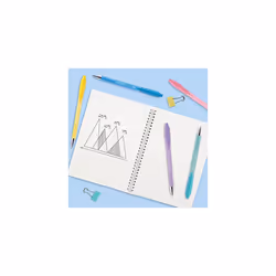 Paper Mate Flexgrip Ultra Pastel Ballpoint Pens | Medium Point (1.0mm) | Blue Ink | Pastel Barrels | 5 Count