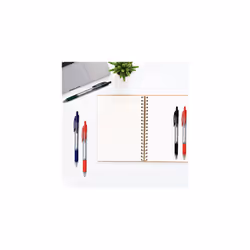 Cello Black Red Blue Green Retractable Ballpoint Pens Pack of 12 Ball Pens Medium Point Biros Retractable (1.0mm) Black Pens,Blue Pen, Red pen Green