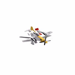 Airfix QUICKBUILD P-51D Mustang Aircraft Model Kit - Construction Toys for 6+ Year Old Boys - Airplane Starter Kit for Kids - Easy Build Model with No