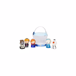 Disney Store Official Frozen Bath Toy Set, 5 Pc. Set, Includes Anna, Elsa, Olaf, Sven and Kristoff Frozen Toys with Storage B ...