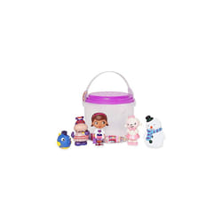 Disney Store Official Bath Toy Set for Kids, Doc McStuffins, 5 Pc., Playset Includes Bucket with Straining Lid and Five Figures, Suitable for Ages 6
