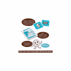 Ideal | Qwaffle: The tasty game of words and letters | Family Word Games | 2+ Players | Ages 8+