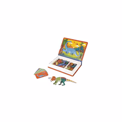 Janod - Magneti'Book Dinosaurs - 50-Part Educational Magnetic Game Teaches Fine Motor Skills and Imagination - Fsc Certified  ...