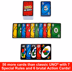 UNO Show ?em No Mercy Card Game for Kids, Adults & Family Parties and Travel With Extra Cards, Special Rules and Tougher Penalties., HWV18