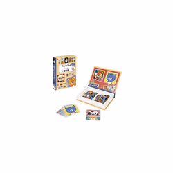 Janod - Magn?ti'Book Mix & Match - Magnetic Educational Game, Animal Theme - 8 Animals to Put Together - 72 Magnets, Many Combinations & Possible