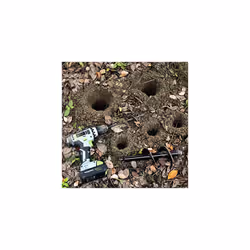 WORKPRO Auger Drill Bit Set with Hex Drive 2-Piece, Garden Post Hole Digger for Planting Bulbs Seedlings, 4x22cm 8x30cm
