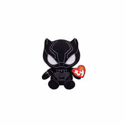 Ty Marvel Avengers Black Panther Regular, Licensed Squishy Beanie Baby Soft Plush Toys, Collectible Cuddly Stuffed Teddy