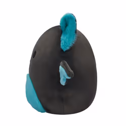 Squishmallows SQCR02386 Original 7.5-Inch Aldous Teal and Black Fruit Bat with Fuzzy Belly-Official Large Plush, Natural