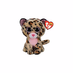 TY 2007518 Livvie Leopard Beanie Boo Stuffed Animal, Multicoloured