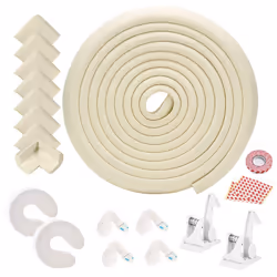 Baby Corner Guards, Fairy Baby 17Pcs Baby Proofing Kit Child Safety 1 Edge Protection 19.68 ft + 8 Corner Protectors +2 Cabin ...